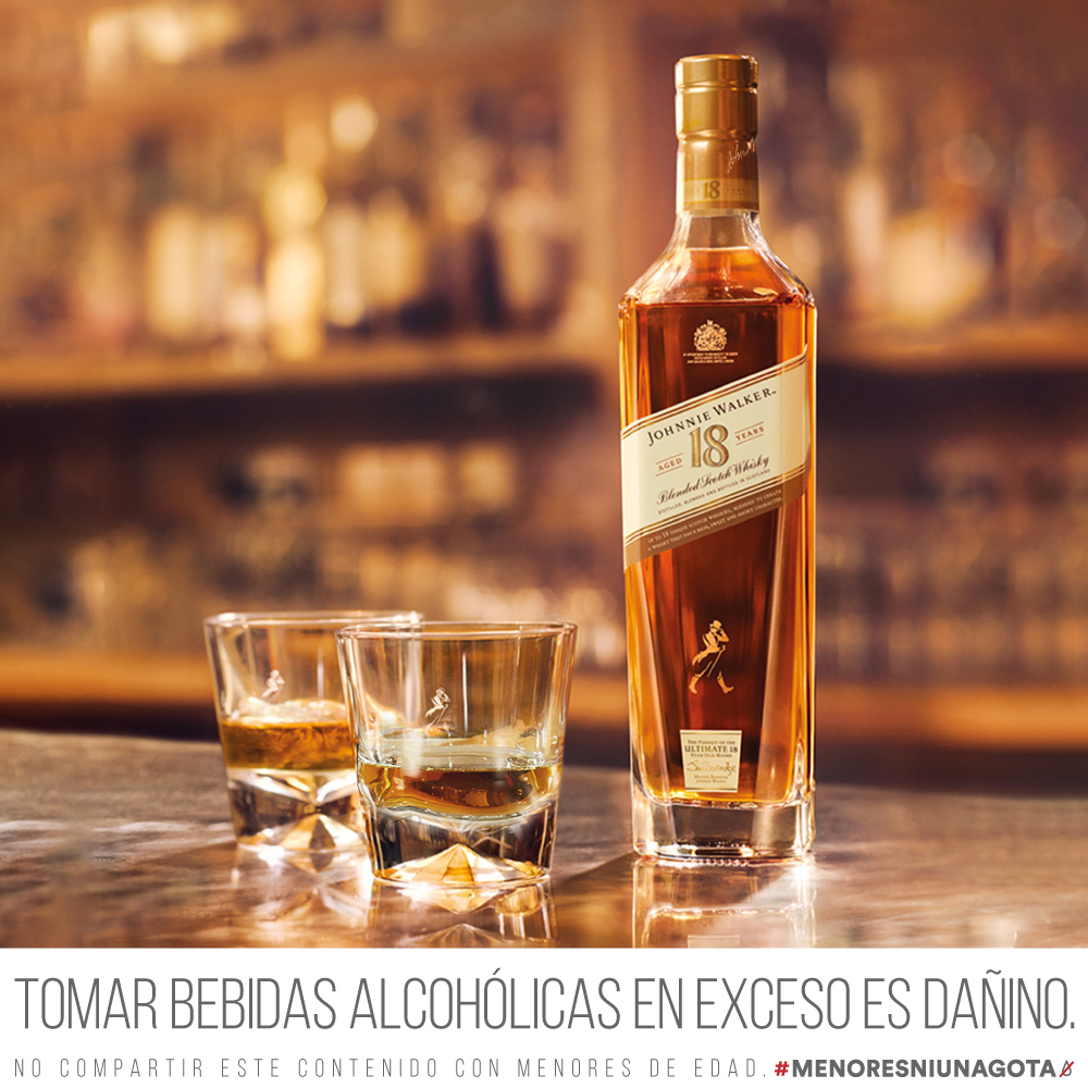 WHISKY ESCOCES JOHNNIE WALKER 18 AÑOS 750 ML