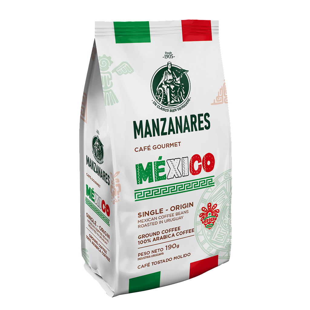 CAFE TOSTADO MOLIDO MANZANARES MEXICO 190 GRAMOS
