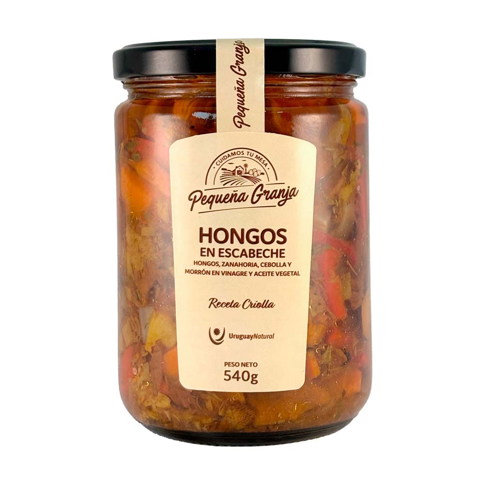HONGOS EN ESCABECHE PEQUEÑA GRANJA 540 GRAMOS