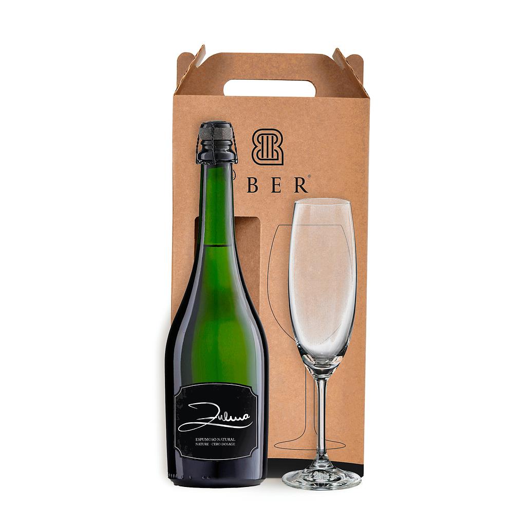 PACK ESPUMANTE URUGUAYO CON COPA BOHEMIA 220 ML