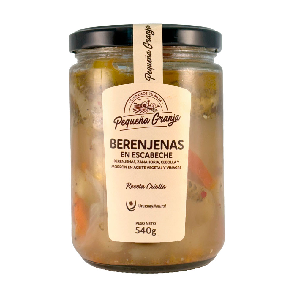 BERENJENAS EN ESCABECHE PEQUEÑA GRANJA 540 GRAMOS