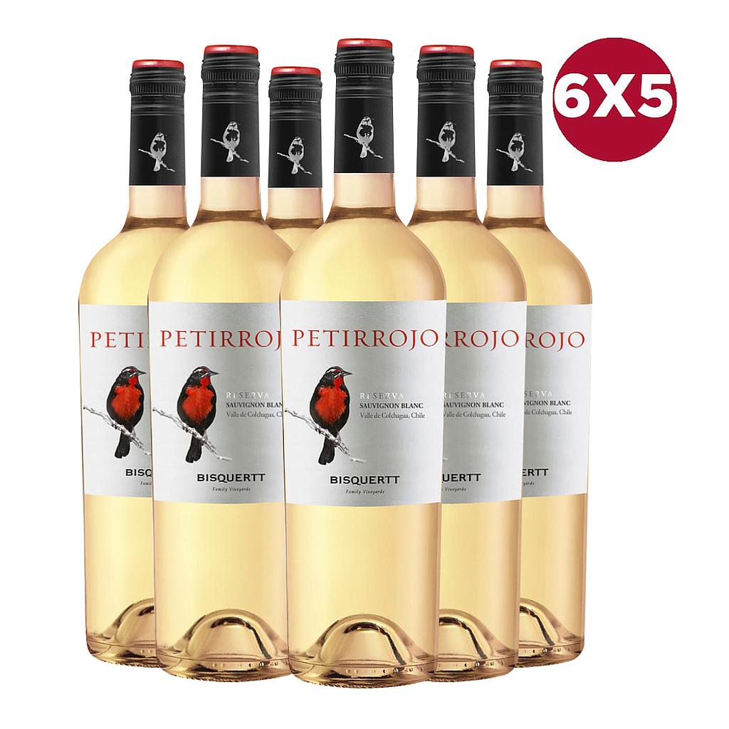 VINO BISQUERTT PETIRROJO SAUVIGNON BLANC 750 ML 6X5