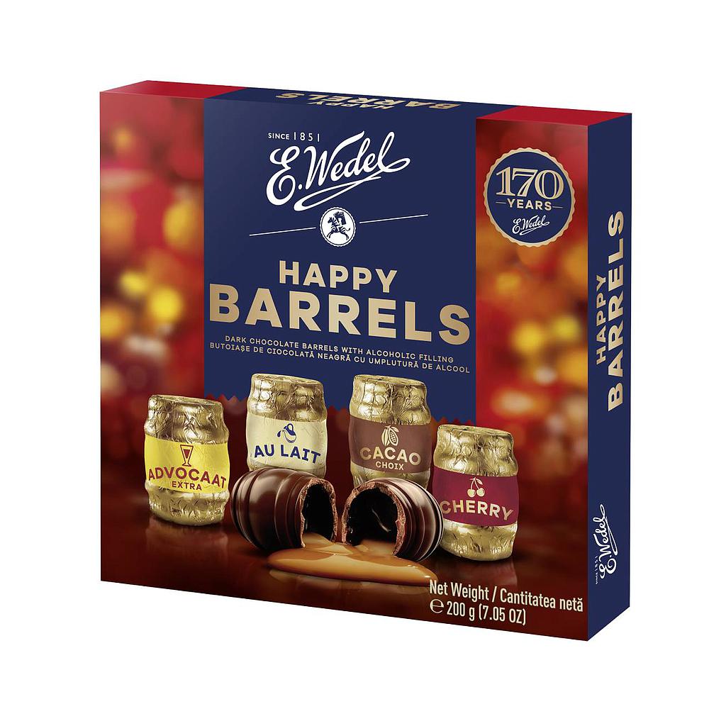 BOMBONERA E.WEDEL HAPPY BARRELS ALCOHOL 200 GRAMOS