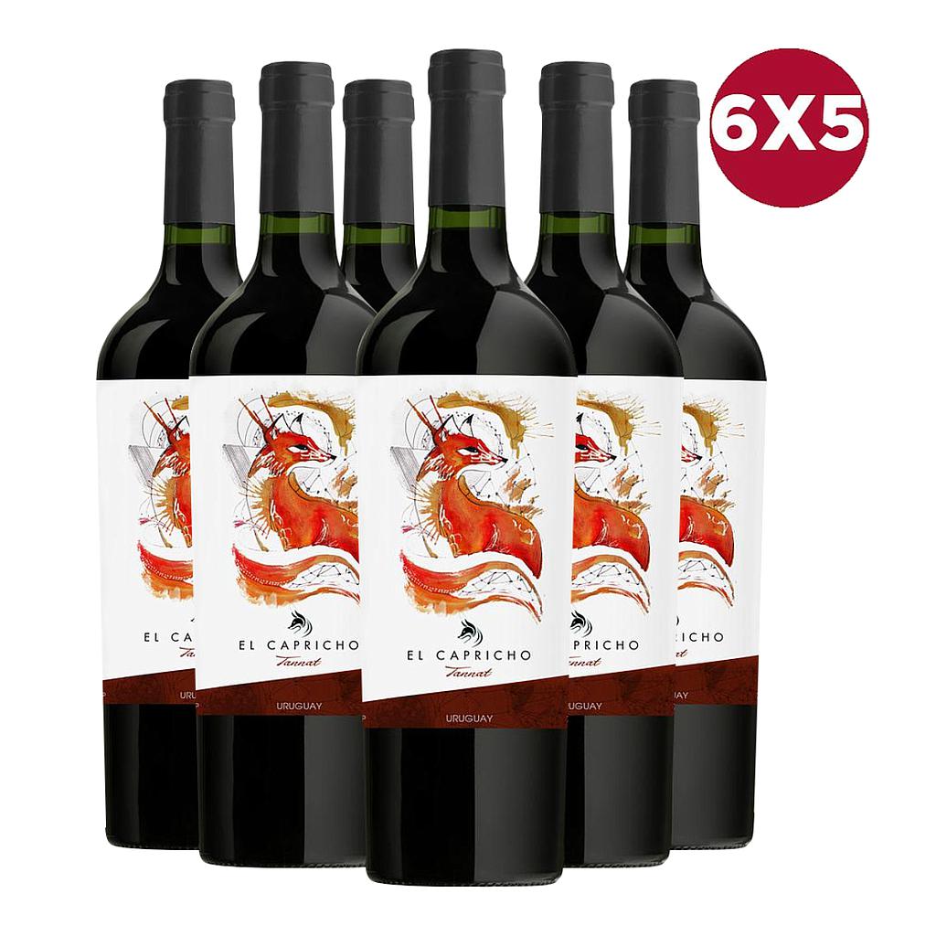 VINO EL CAPRICHO TANNAT 750 ML 6X5
