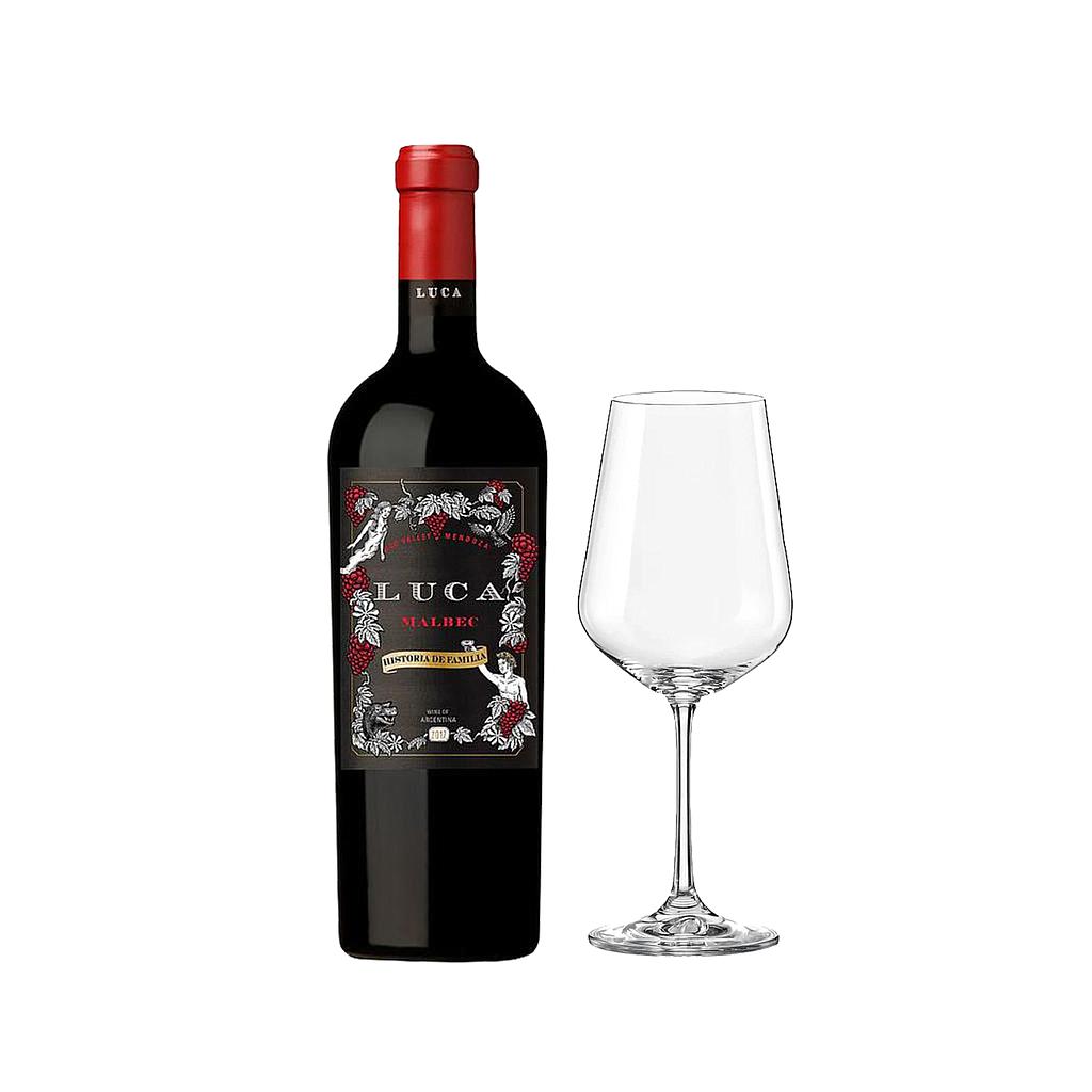 VINO LUCA MALBEC 750 ML + COPA