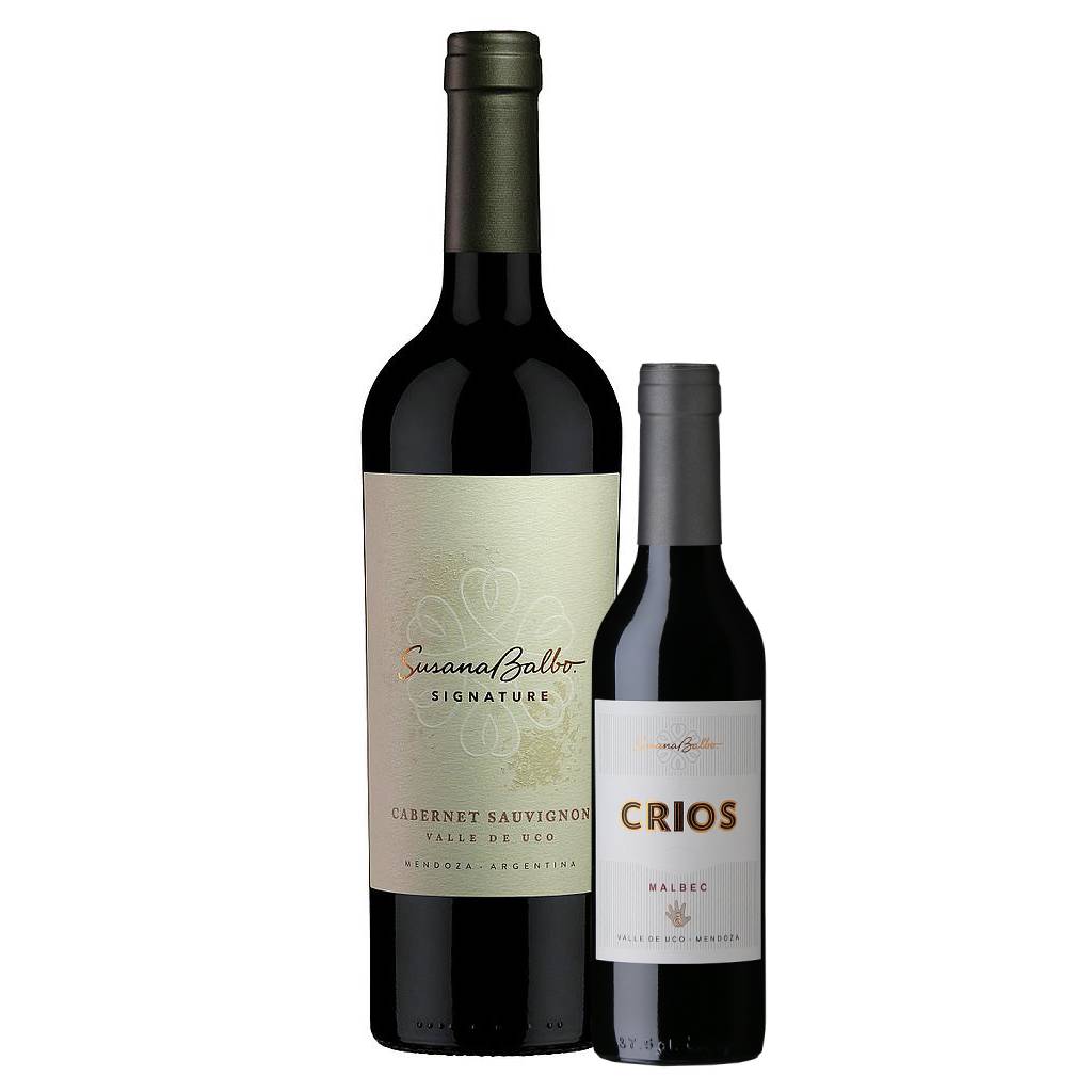 VINO SUSANA BALBO SIGNATURE CABERNET SAUVIGNON 750 ML + VINO SUSANA BALBO CRIOS MALBEC 375 ML