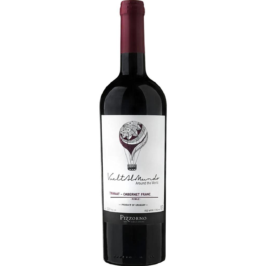 VINO VUELTA AL MUNDO TANNAT CABERNET FRANC ROBLE 750 ML