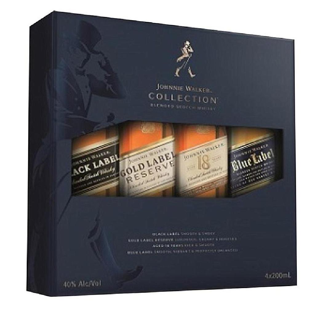 WHISKY ESCOCES JOHNNIE WALKER COLLECTION 4X200 ML