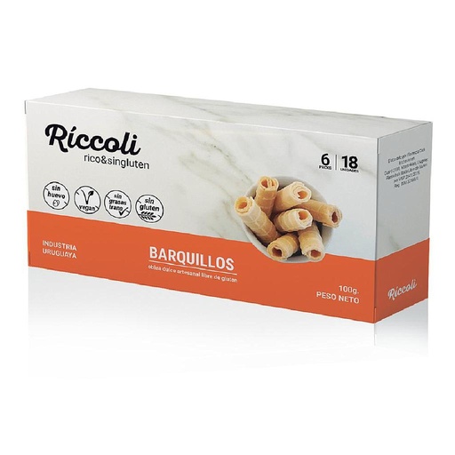 [32466] CAJA BARQUILLOS RICCOLI 18 UNIDADES