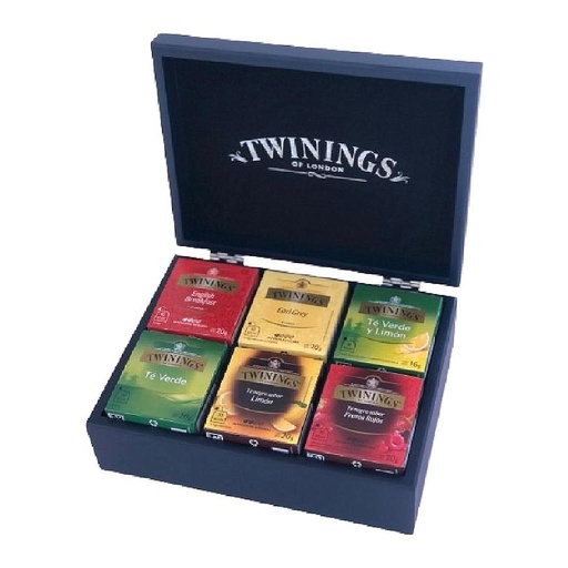 CAJA DE MADERA TWININGS BOX AZUL 60 SOBRES