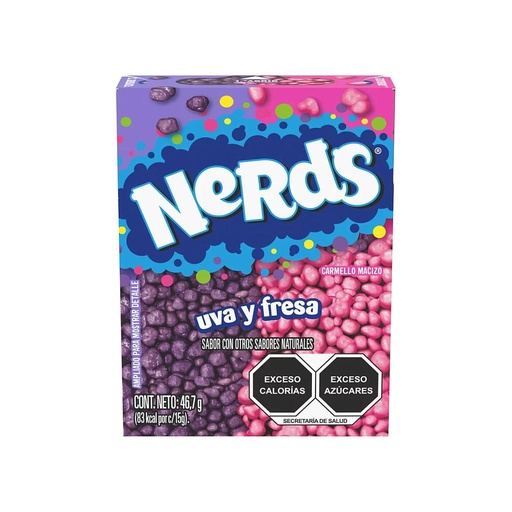 [30451] CARAMELOS NERDS GRAPE Y STRAWBERRY 46 GRAMOS