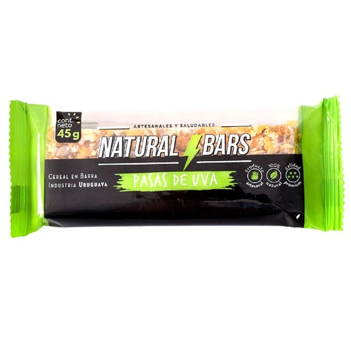 [33233] CEREAL NATURAL BARS PASAS DE UVA