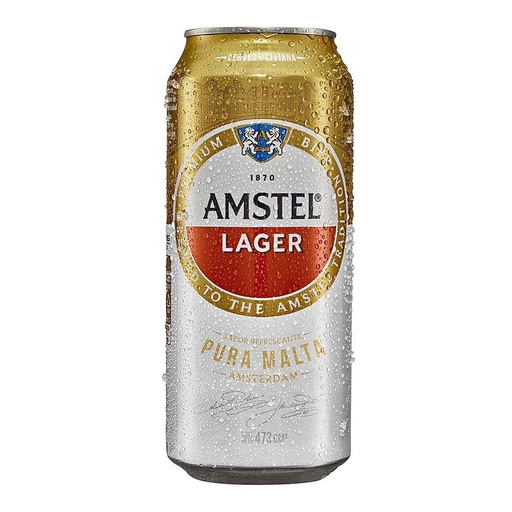 [4543] CERVEZA AMSTEL LAGER LATA 473 ML