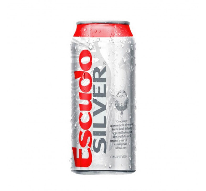 CERVEZA ESCUDO SILVER LATA 470 ML