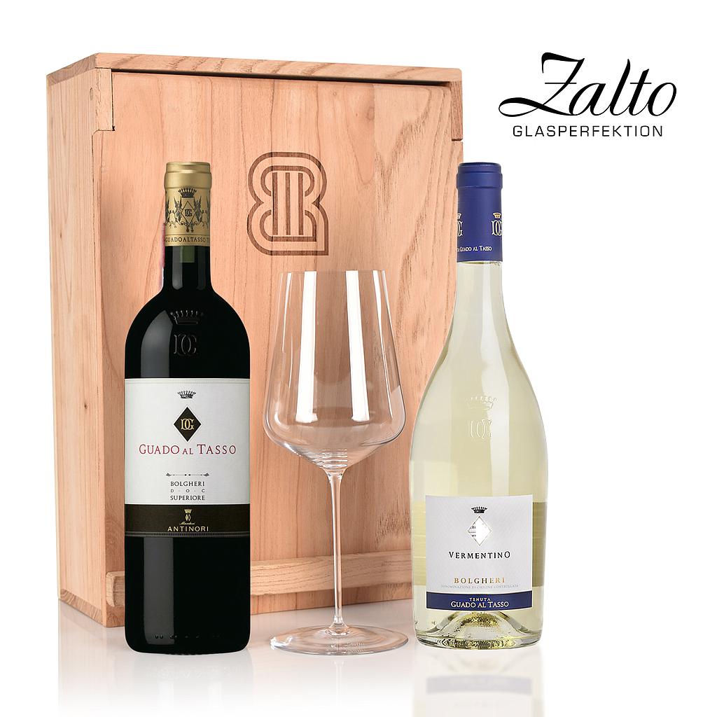 COFRE ANTINORI GUADO AL TASSO + COPA ZALTO DE REGALO