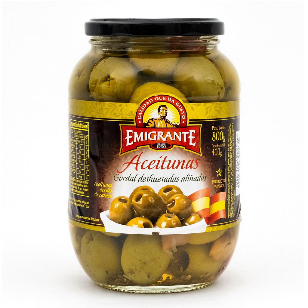 ACEITUNA GORDAL SIN CAROZO EMIGRANTE 800 GRAMOS