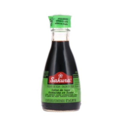 SALSA DE SOJA BAJA EN SAL PREMIUM SAKURA 150 ML