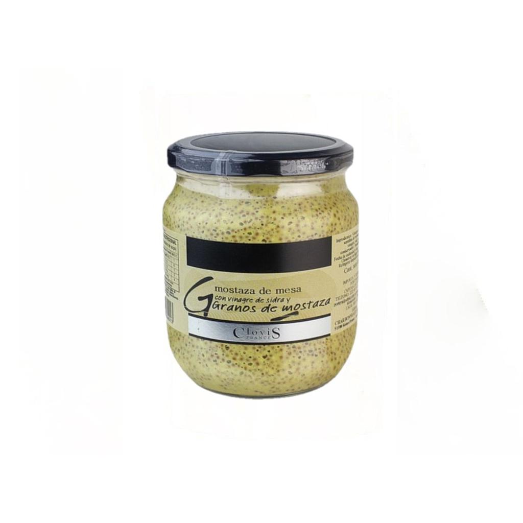MOSTAZA DIJON CLOVIS CON VINAGRE DE SIDRA Y GRANOS 200 GRAMOS