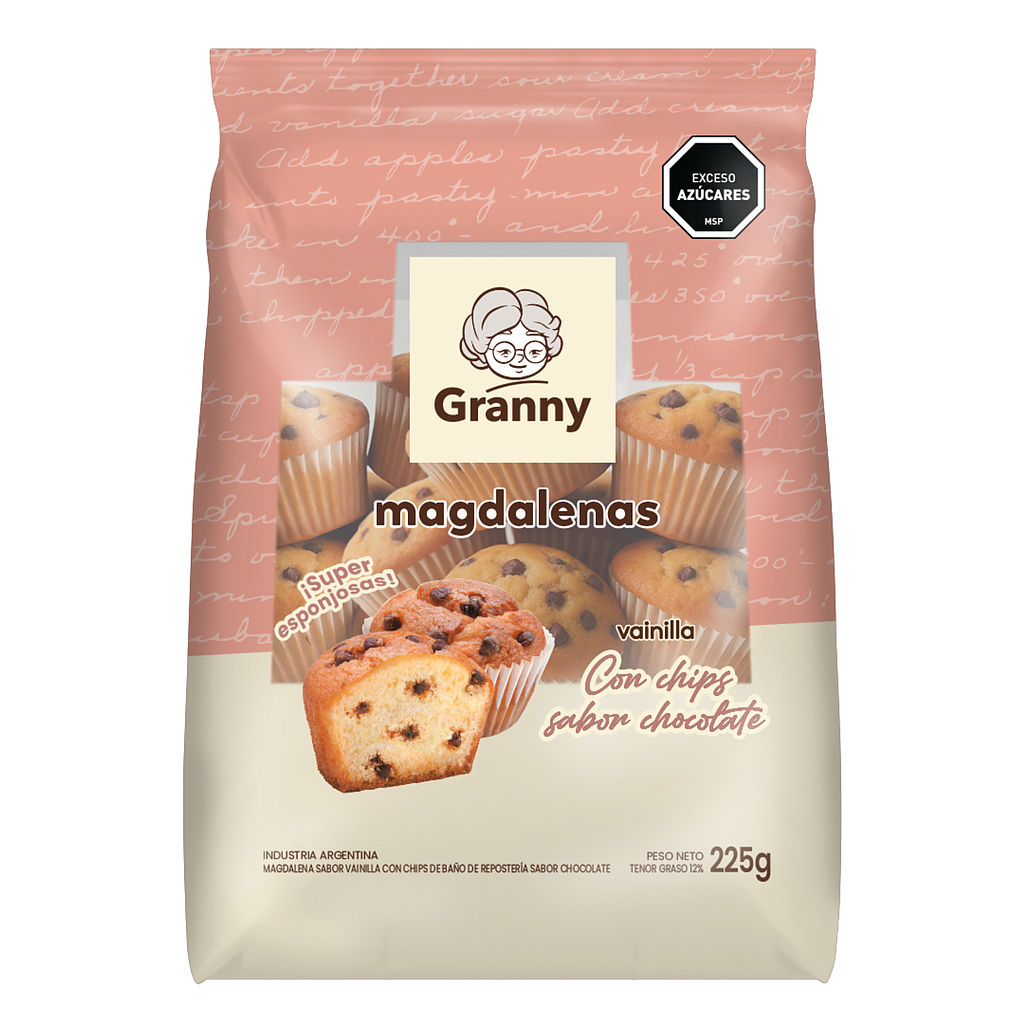 MAGDALENA GRANNY CON CHIPS DE CHOCOLATE 225 GRAMOS
