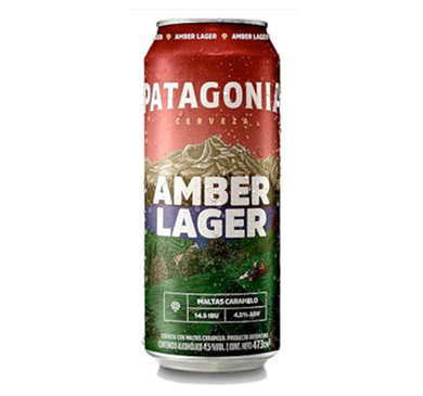 [756] CERVEZA PATAGONIA AMBER LAGER LATA 410 ML