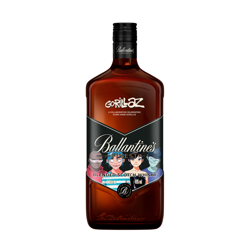 WHISKY ESCOCES BALLANTINES 1 LITRO EDICION LIMITADA GORILLAZ
