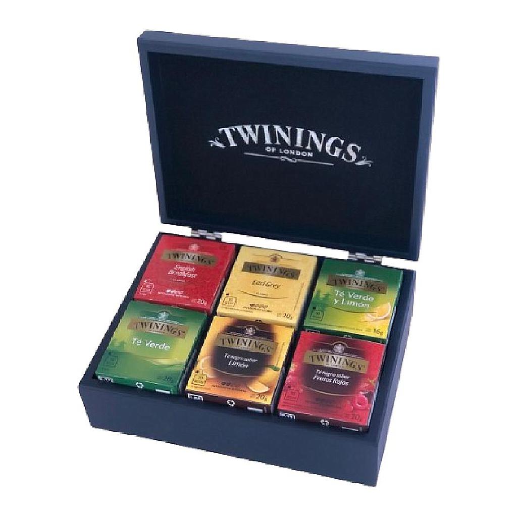 CAJA DE MADERA TWININGS BOX AZUL 60 SOBRES