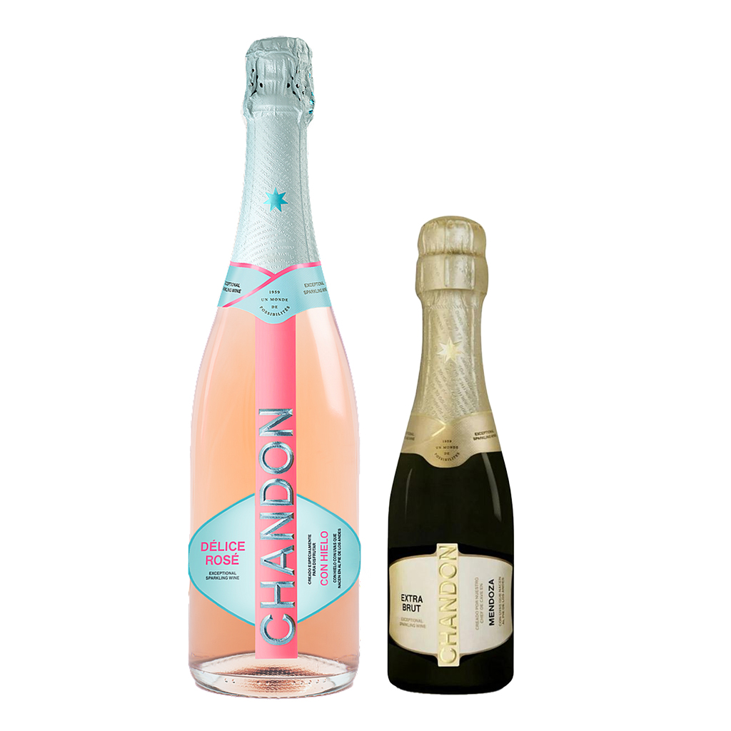 ESPUMOSO CHANDON DELICE ROSE 750 ML + CHANDON BRUT 187 ML DE OBSEQUIO