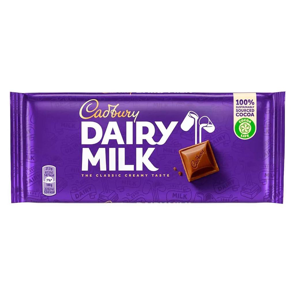 CHOCOLATE CADBURY DAIRY MILK 110 GRAMOS