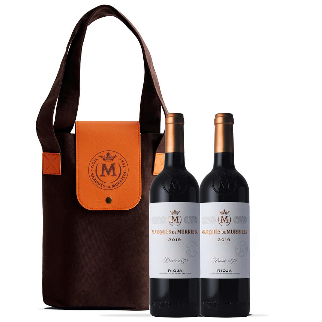 ESTUCHE CON 2 BOTELLAS VINO MARQUES DE MURRIETA TINTO 2019 750 ML
