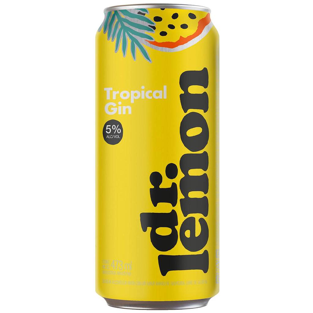 DR. LEMON TROPICAL GIN LATA 473 ML