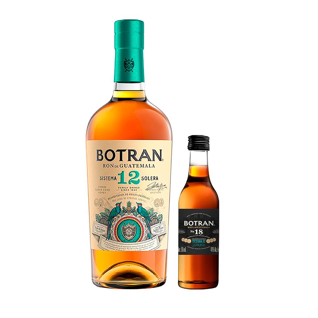 RON BOTRAN 12 AÑOS 750 ML + RON BOTRAN 18 AÑOS 200 ML