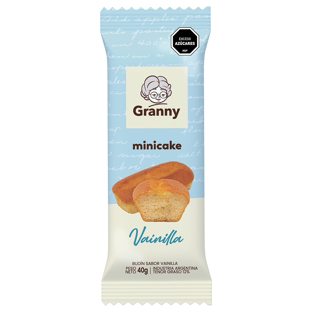 MINI CAKE GRANNY SABOR VAINILLA 40 GRAMOS