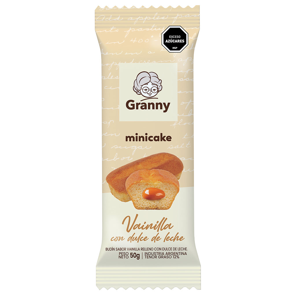 MINI CAKE GRANNY RELLENA DULCE DE LECHE 40 GRAMOS