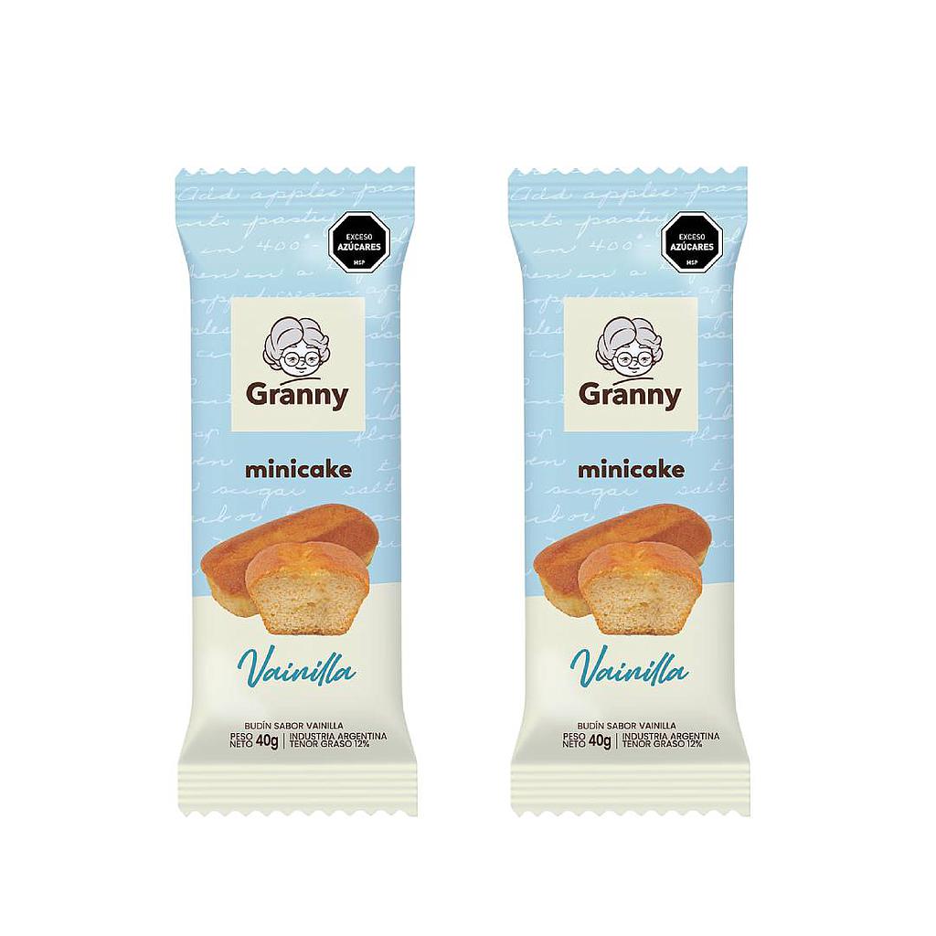 MINI CAKE GRANNY VAINILLA 40 GRAMOS X 2 UNIDADES