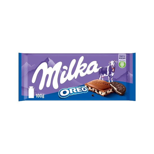 CHOCOLATE MILKA CON OREO 100 GRAMOS