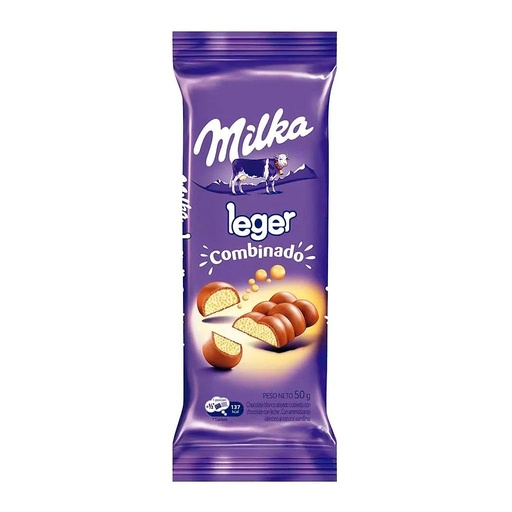 [556] CHOCOLATE MILKA LEGER LECHE 50 GRAMOS