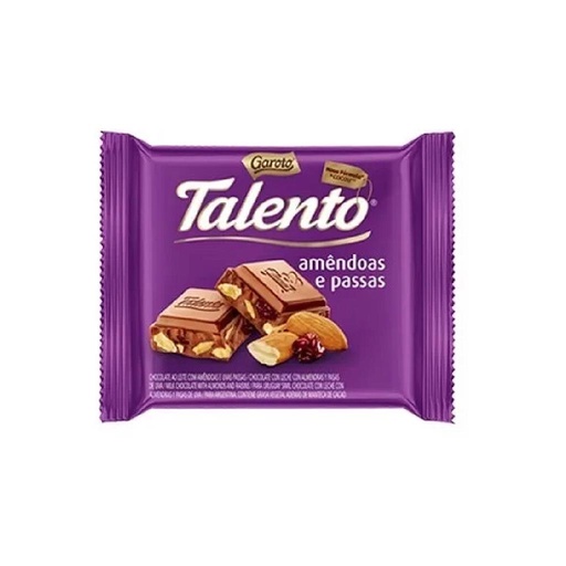 CHOCOLATE TALENTO ALMENDRAS 85 GRAMOS