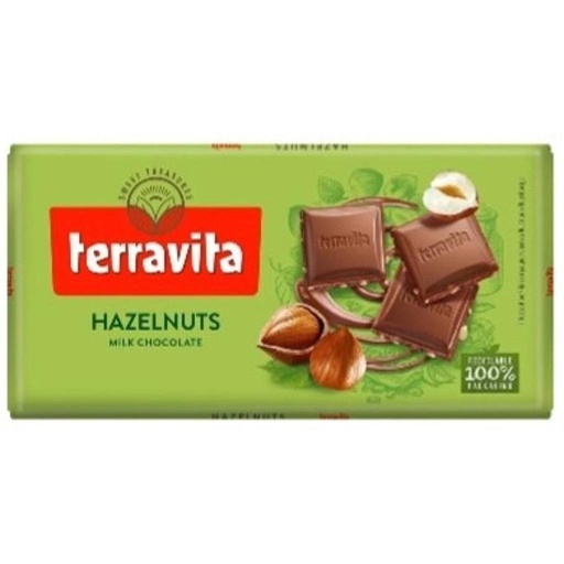 [33839] CHOCOLATE TERRAVITA CON LECHE Y AVELLANAS 100 GRAMOS