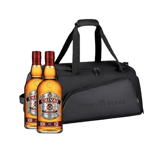 [35657] 2 BOTELLAS WHISKY ESCOCES CHIVAS REGAL 1 LITRO + BOLSO REGALO