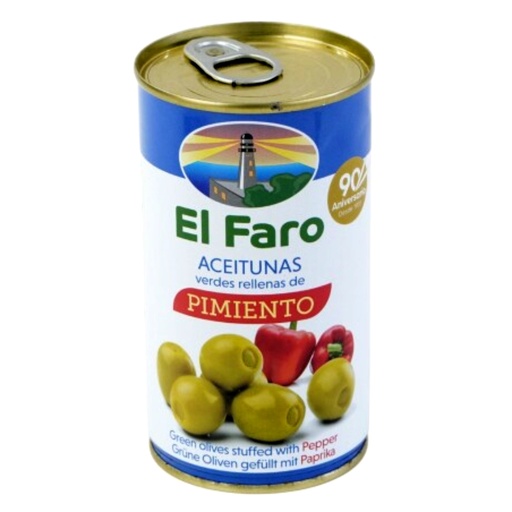 [30543] ACEITUNA RELLENA ESPAÑOLA DE MORRON EN LATA EL FARO 350 GRAMOS