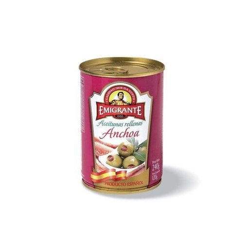 [2608] ACEITUNAS EL EMIGRANTE ANCHOA 240 GRAMOS