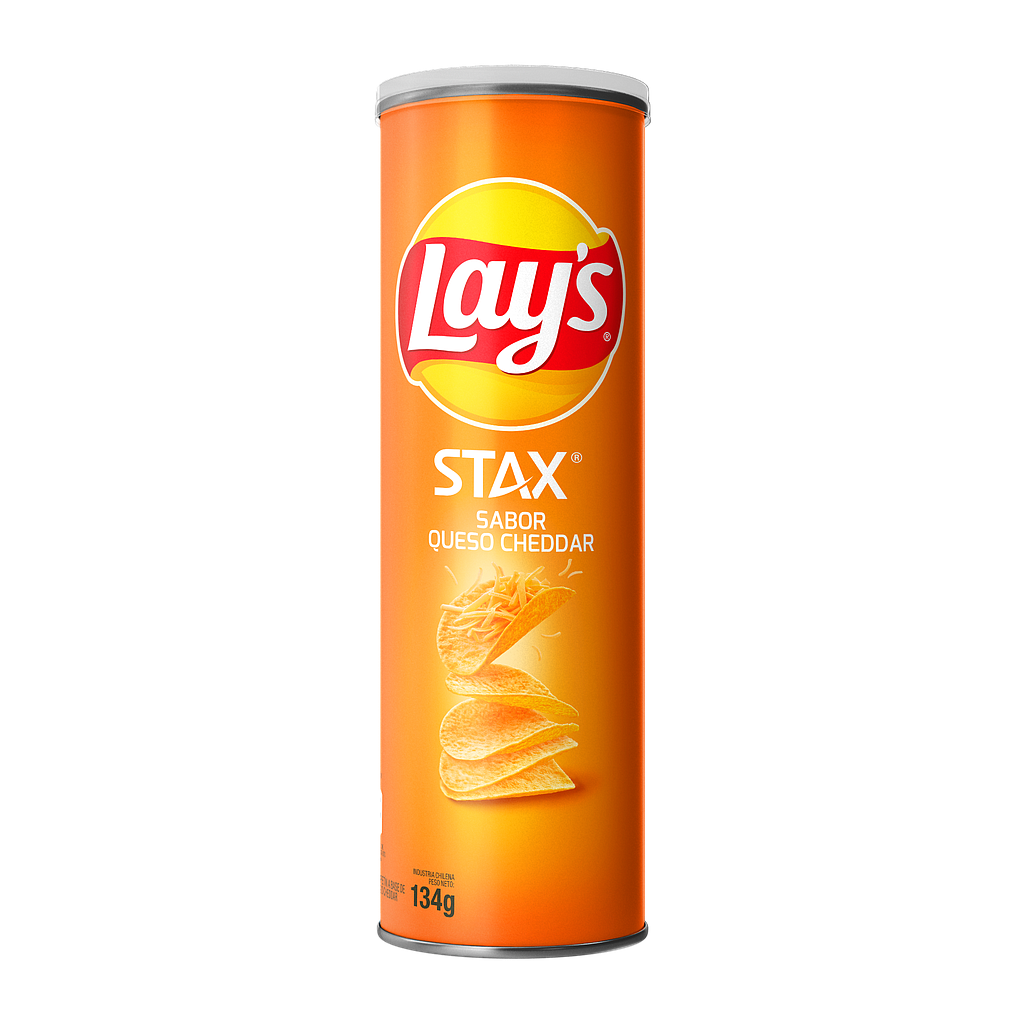 PAPAS LAYS STAX CHEDDAR 134 GR