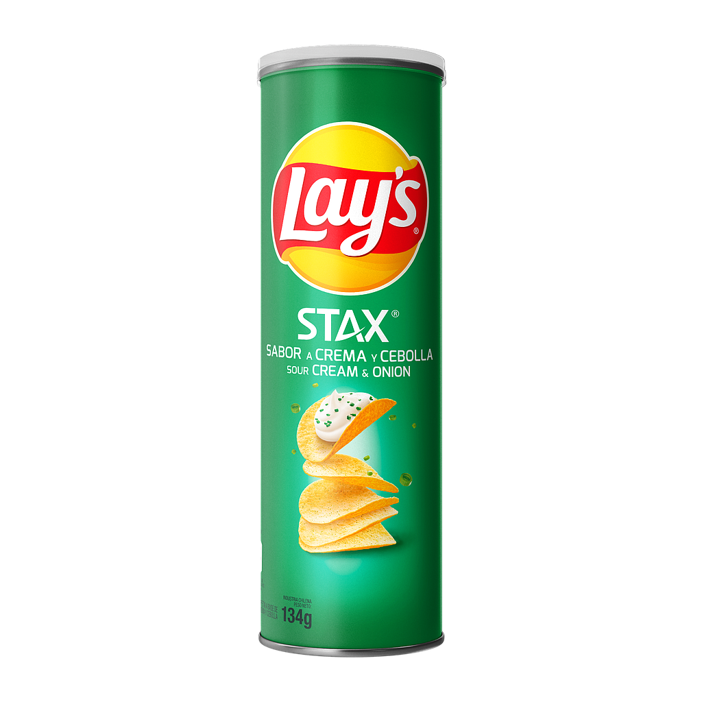 PAPAS LAYS STAX CREMA Y CEBOLLA 134 GR