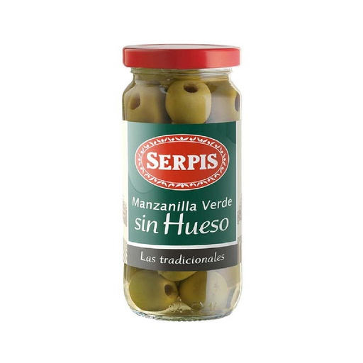 [30537] ACEITUNAS EN FRASCO SERPIS SIN CAROZO 235 GRAMOS