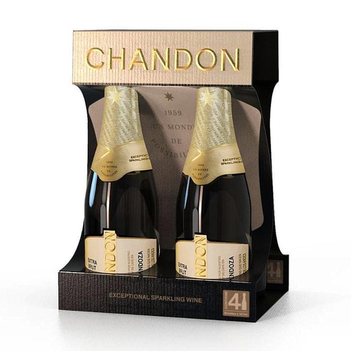 [32210] ESPUMOSO CHANDON BRUT 187 ML FOUR PACK