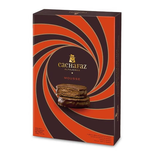 [32225] ESTUCHE CACHAFAZ ALFAJOR MOUSSE X 6 UNIDADES 300 GRAMOS