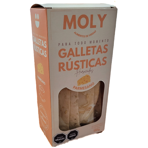 [34720] GALLETA RUSTICA MOLY SABOR PARMESANO 120 GRAMOS