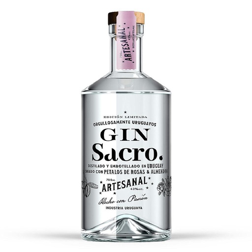 [30058] GIN ARTESANAL SACRO ROSAS & ALMENDRAS 700 ML