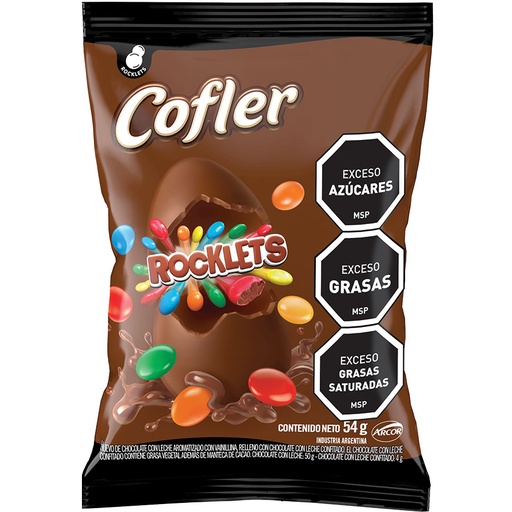 HUEVO DE PASCUA ROCKLETS 54 GRAMOS FLOWPACK