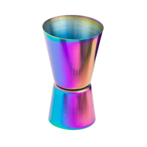 MEDIDOR JIGGER ACERO INOXIDABLE RAINBOW 25/50 ML